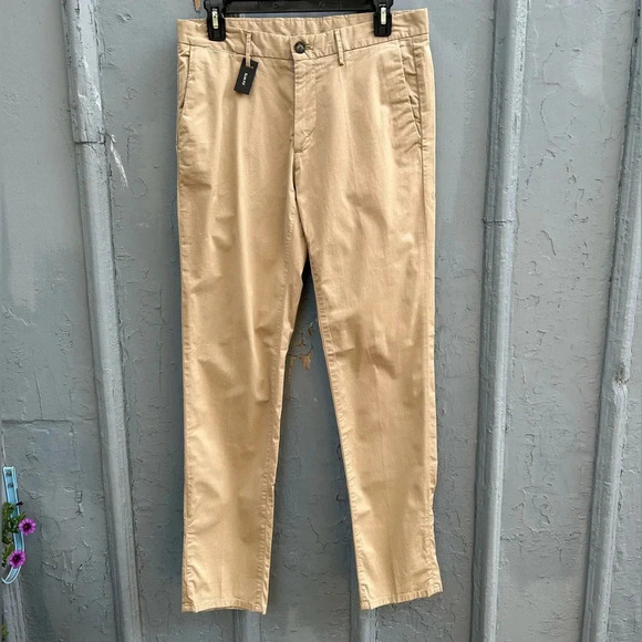 Massimo  Dutti Khaki Chino Slim Pant, BNWT, size 30 - Picture 3 of 8